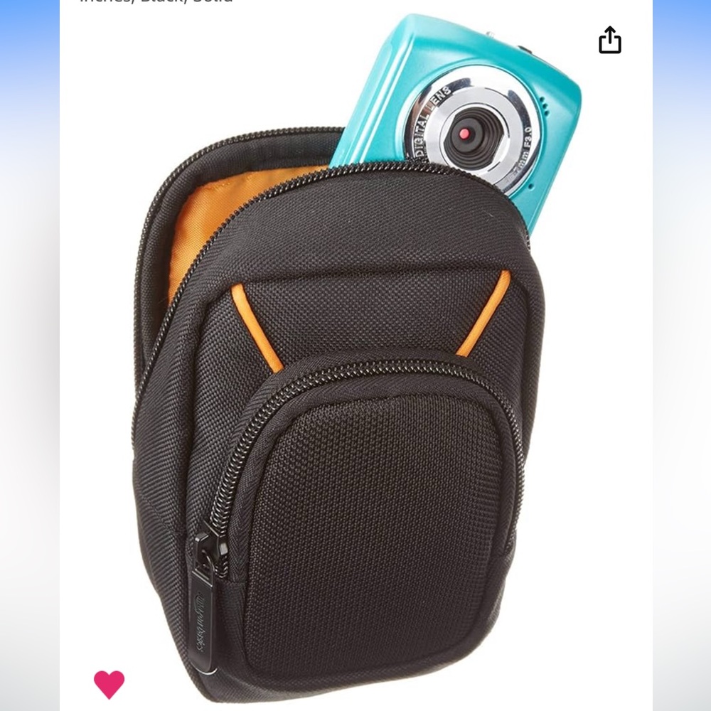 Large Point and Shoot Camera Bag Canon Sony Case Memory Cards Carrying Nylon dad